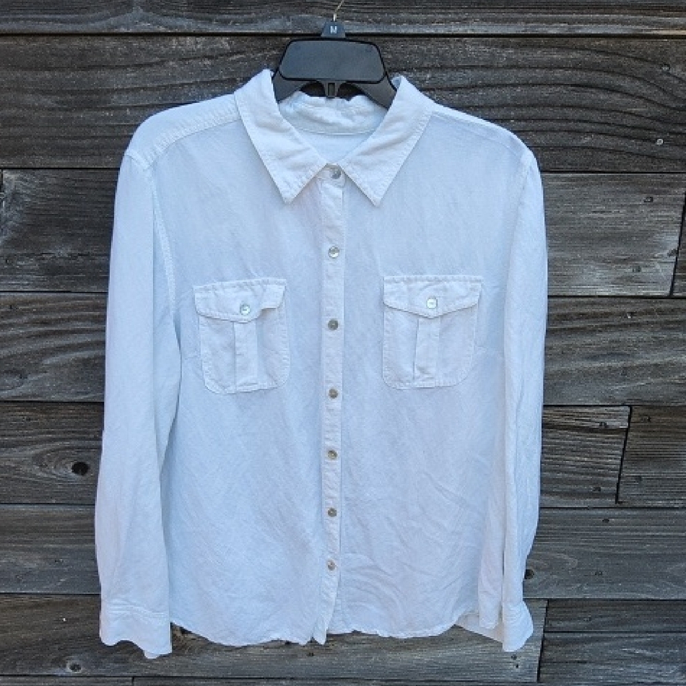 Ruby Rd. White Button Down Blouse Size 18 - Picture 1 of 10